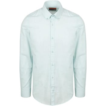 Suitable Overhemd Cotton Slub Lichtgroen - Maat XXL - Heren - Casual Shirt