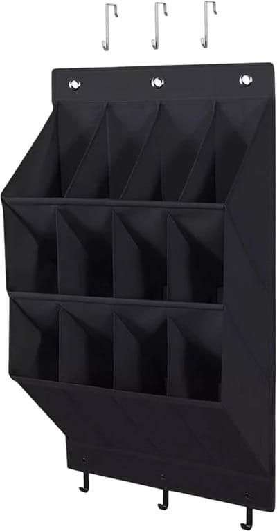 longziming -Hangende Schoenenorganizer – 12 Diepe Vakken (81 x 41 cm) – Oxford 600D Stof – Met 6 Stevige Haken – Voor Schoenen & Accessoires