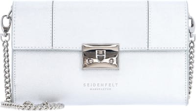SEIDENFELT MANUFAKTUR Koppeling Avondtas Roros Clutch Silver Zilverkleurig