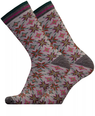 UphillSport - 2-Pack - Herfstster Sokken - Merino Wol - Alledaags - Print - Heren / Dames - grijs - 35-38 - 7436
