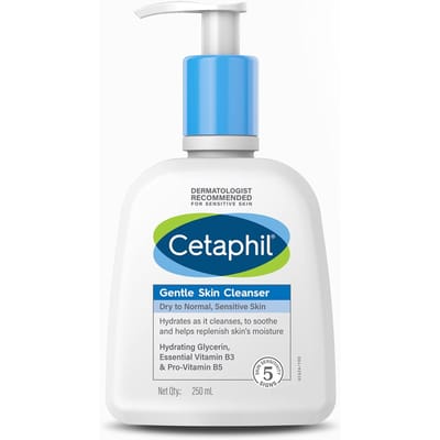 Cetaphil Nettoyant Doux Pour La Peau Visage Pour Peau Sèche Sensible Avec Formule Hydratante Non Comédogène Sans Savon Lotion Hydratante 250 Ml