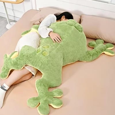 Grote Groene Kikker Pluche Speelgoed 60cm Zacht Knuffelkussen Cadeau voor Kinderen Jongens Meisjes United States beige