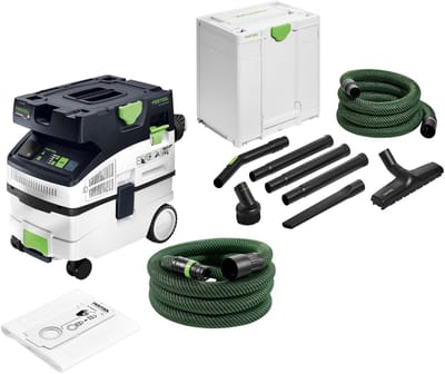 Festool CTM MIDI I CLEANTEC mobiele afzuiger 1200 watt 15 l stofklasse M + RS-HW D 36-Plus schoonmaakset voor vakmensen