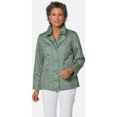 Licht jasje met een chique glans - salie - Gr. 21 van Goldner Fashion