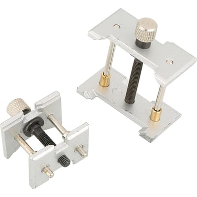 2-in-1 omkeerbaar horloge, horlogekast reparatiegereedschap, uurwerkkast houder, bankschroefklem white