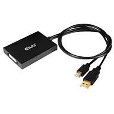 club3D Mini-displayport / DVI Adapterkabel Mini DisplayPort-stekker, DVI-D 24+1-polige bus 0.15 m Zwart CAC-1130 DisplayPort-kabel