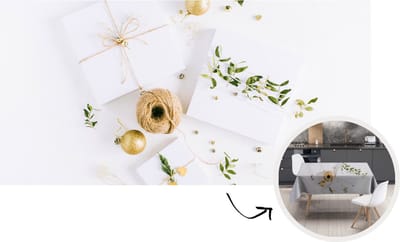 Tafelkleed - Tafellaken - 300x150 cm - Winter - Cadeau - Touw - Binnen en Buiten