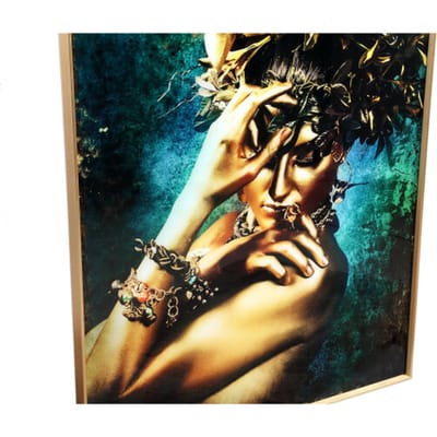 PTMD Melani 'Embrace Nature'' Kunst Wanddecoratie - 80x120 cm - Blauw