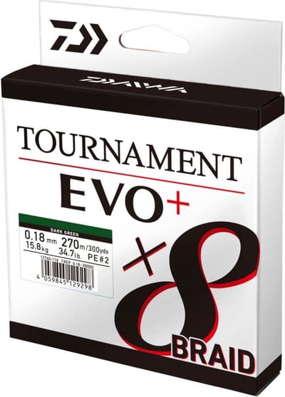 Daiwa Tournament Evo+ X8 Braid Chartreuse (135m) - Maat : 0.16mm - 12.20 kilo