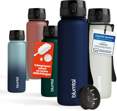 Blumtal Drinkfles - BPA Vrij - Lekvrij - Waterfles - 500 ml - Donkerblauw