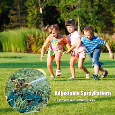 Pulsating Sprinkler voor Tuinirrigatie - Automatische Water Sprinkler met Stand en Pedestal - 360° Rotatable en Geschikt voor Gazons