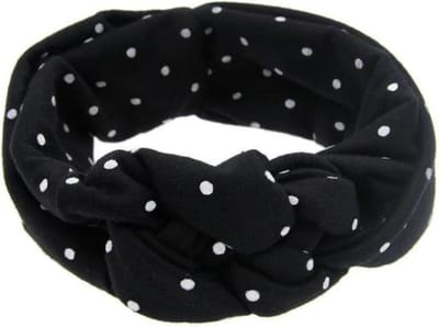 Little Indians Hoofdband Dots Junior Katoen Zwart/wit One-size