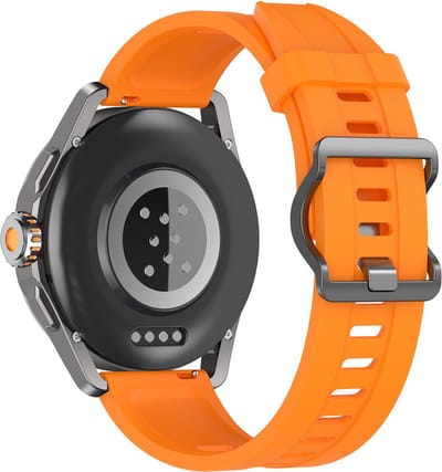 Siliconen bandje - geschikt voor Xiaomi Mi Watch / Watch 2 (PRO) / Watch S1 / Watch S1 Pro / Watch S2 / Watch S3 / Watch S4 / Watch S5 / Haylou / Redmi Watch 5 Active & Lite - oranje