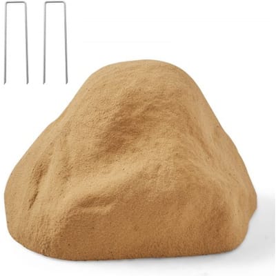 VEVOR Cover Rock, kunstmatige afdekking voor buiten, realistische steenlook, tuinstenen, kunstmatige rotsen van polyresin voor landschapsarchitectuur, tuindecoratie, zandkleur, 410 x 390 x 260 mm