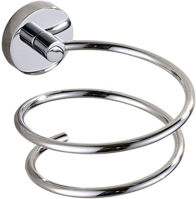 Kabelhouder van 304 Roestvrij Staal – Wandmontage – Duurzaam, Roestbestendig & Ruimtebesparend – Voor Kabels, Snoeren & Föhn – 70 x 107 mm – Zilver