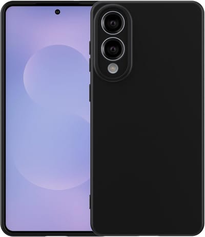 Casemania Hoesje Geschikt voor Samsung Galaxy S25 Edge - Zwart - Stevig Siliconen Back Cover met Camera Bescherming