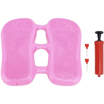 Steppeur Gonflable Multifonctionnel pour Exercice de Fitness Steppeur à Air Massage des Pieds Planche d'Équilibre Rosé violet