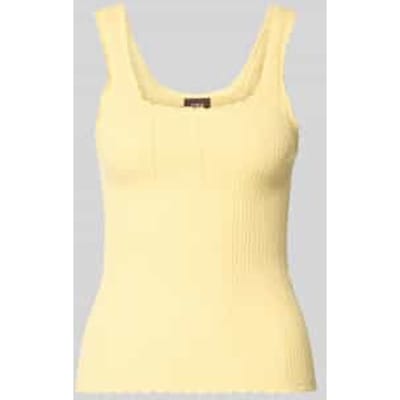 Tanktop in ajourtricot met vierkante hals model 'GIANNA'