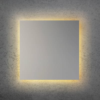 Escale LED wandlamp BLADE Q, mat zilver, 44 x 44 cm, metaal dimbaar