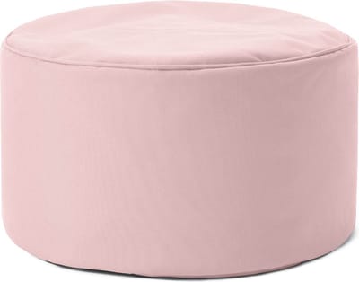 Lumaland Zitzak poef | Compacte zitzak met 3-in-1-functie: comfortabele poef, handig tafeltje en stijlvolle voetenbank voor binnen en buiten | Met flexibele EPS-vulling | Ø 25 x 45 cm - Pastel Roze