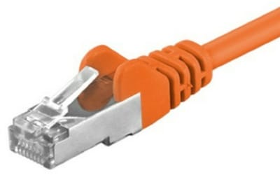 CAT5e FTP patchkabel - 1 meter oranje - netwerkkabel - internetkabel - UTP kabel - RJ45 - 1000 mbit/s