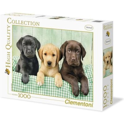 Clementoni - Puzzel - 1000 Stukjes - Drie Labradors - Puzzel Voor Volwassenen - High Quality Collection