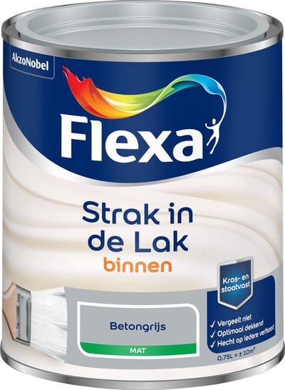 Flexa - Strak In De Lak Binnenlak Mat - Betongrijs - 750 Ml