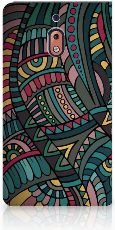 Nokia 2.1 2018 Hoesje met Magneet Aztec