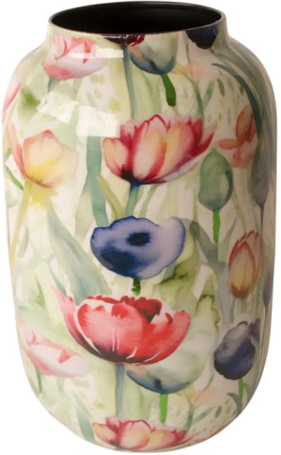 WinQ-Vaas Grace 31cm-Hoge vaas- Vaas voor Kunstbloemen-Vaas met Print