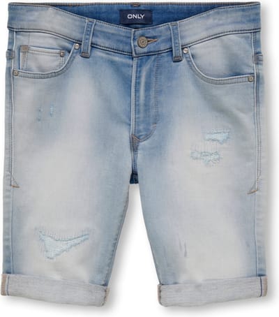 ONLY KOBMATT SLIM TURNUP JG SHORTS GEN097 Jongens Jeans - Light Blue Denim - Maat 128