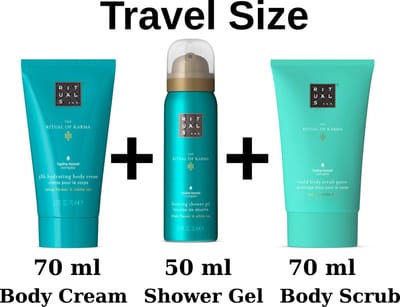 Rituals of Karma - Travel Trail Set - Shower gel 50 ml , Body Cream 70 ml , Body Scrub 70 ml