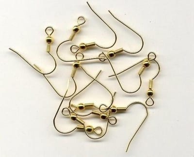 Oor haakjes fish hook goud 12 stuks