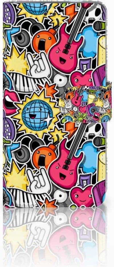 Nokia 3.1 (2018) Wallet Case met Pasjes Punk Rock