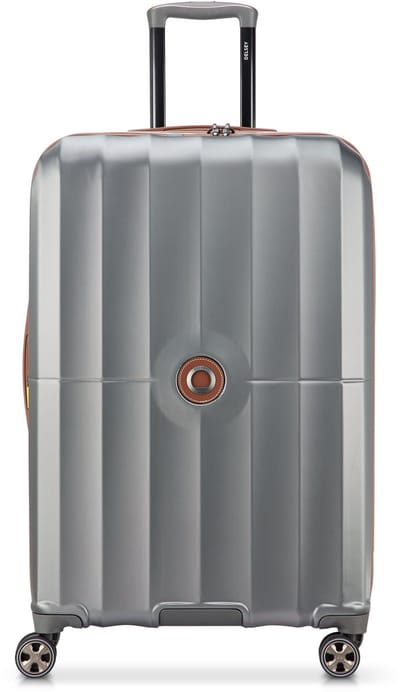 Delsey Carrousel 2 Grote Reiskoffer 76 cm Expandable – 112L – 5 kg – Polycarbonaat – TSA Slot – Zip SECURITECH® 2 – 5 Jaar Garantie - Silver