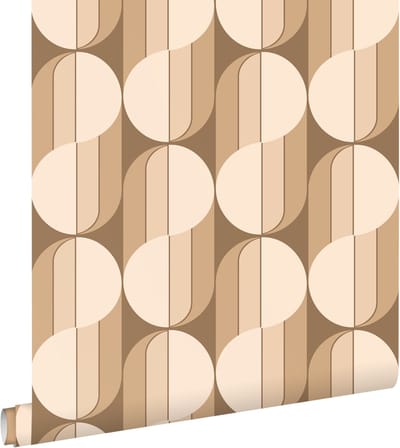 ESTAhome behang retro ornamenten bruin - 50 x 900 cm - 131588