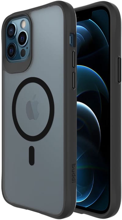 Buddi Hybrid - Hoesje Geschikt voor Apple iPhone 12 / 12 Pro - Compatibel met MagSafe - Back Cover met Magneet - Magnetische Beschermhoes - Matte Zwart
