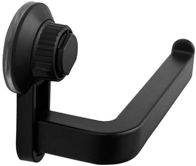 Dailygoods- Toiletrolhouder Zonder Boren - Wandrolhouder - Multifunctionele Houder - Zwart - Duurzaam - Geschikt voor Thuis - Wandhouder