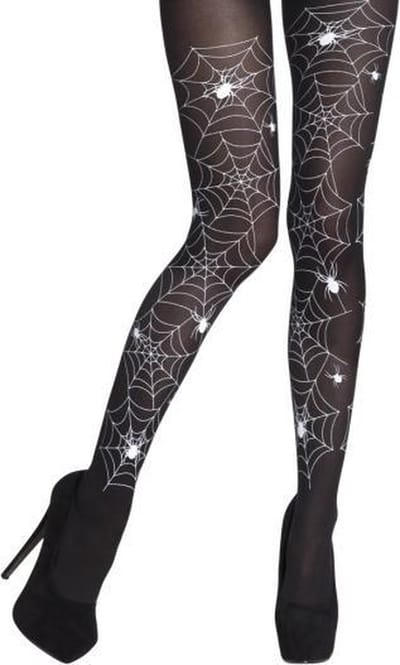 Heksen verkleedaccessoires panty maillot zwart voor dames