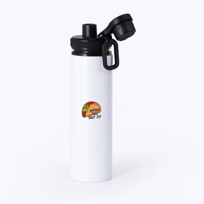 Hacebo® - Cadeau verjaardag waterfles met draaidop zwart - Verjaardag - Jarige job - Cadeau jarig - geschenk - gift - verjaardag cadeau mannen en vrouwen - Grappige cadeau voor meisjes en jongens - water fles - 850ML