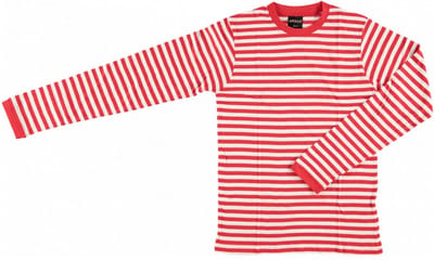 verkleedshirt Stripes heren longsleeve katoen rood/wit mt XXL