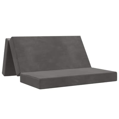 vidaXL - Vouwbare - Sofa - Bed - 120 - x - 67 - x - 45 - cm - Donkergrijs