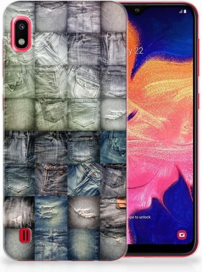 Silicone Back Cover Samsung Galaxy A10 Spijkerbroeken