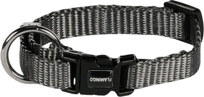 Flamingo Ziggi - Halsband Honden - Halsband Ziggi Donkergrijs Xxs 15-25cm 10mm - 1st - 134645 - 1st