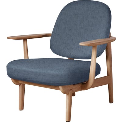 Fritz Hansen Fred Loungefauteuil - JH97 - lichtblauw - eiken geolied