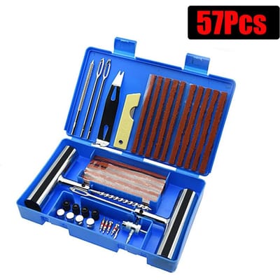 33/57 stuks Auto Bandenreparatieset Lekreparatiegereedschap Auto Bestelwagen Motorfiets Fiets Nood Heavy Duty Tubeless Bandenreparatie Klinknagelset