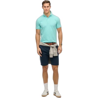 Superdry City Piqué Poloshirt Blauw Grootte: M