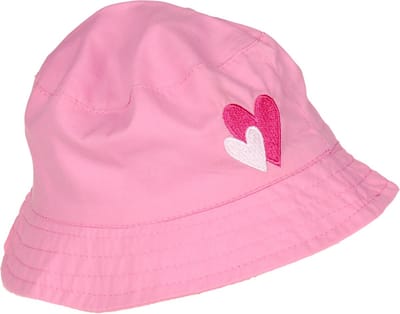 Zonnehoedje Roze - Hartjes Wit/Roze-46cm