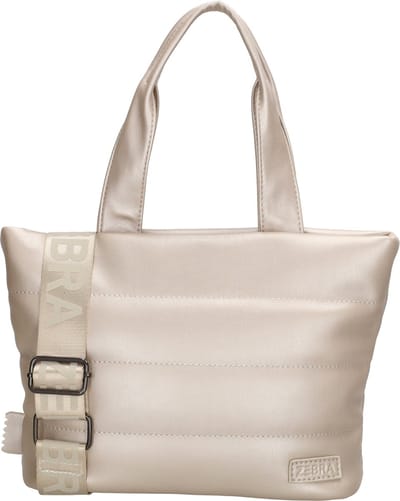 Zebra Trends Evie Handtas Dames - Schoudertas met telefoonvak - Tas van Imitatieleder met ritssluiting - Champagne