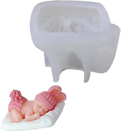 Dailygoods - Baby Siliconen Mal, Pasgeboren Zeep Mal voor Fondant Taart Decoraties Taart Topper Cupcake Topper DIY Siliconen Mal voor Kaarsen