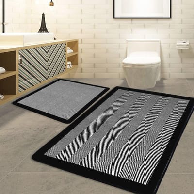 Badmatset met Cactus Design - Antislip en Waterabsorberend